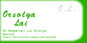 orsolya lai business card